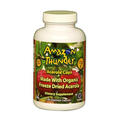 Organic & Kosher Freeze Dried PURE Acerola Cherry Capsules.  Massive immune system support!  